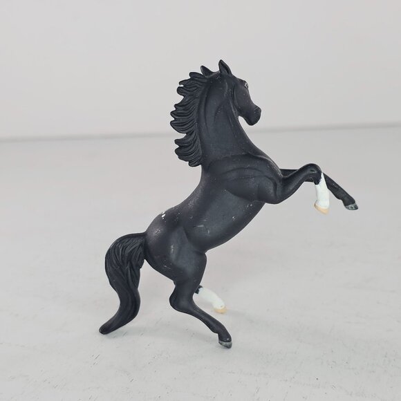 Breyer Custom Stablemate Horse Rearing Arabian Black White Matte Snowflake CM - Picture 4 of 8